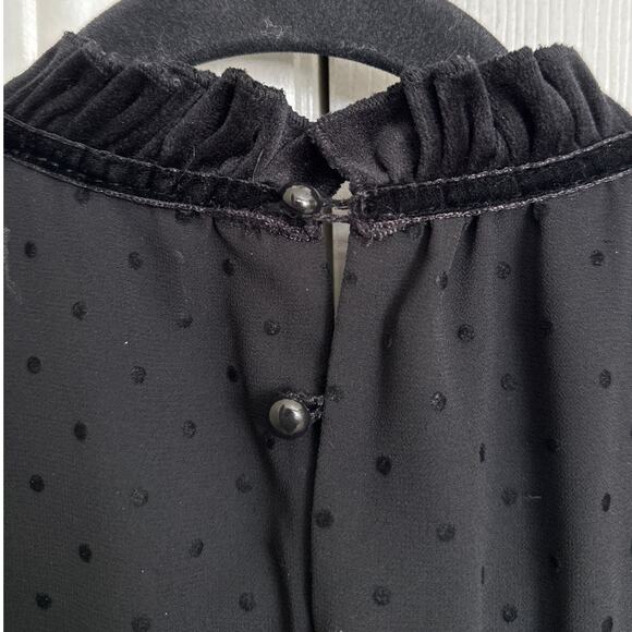 Neuces Made in Spain Black Polka Dot Dress Small - Picture 8 of 10